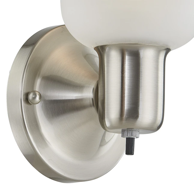 Project Source 4.52-in W 1-Light Brushed Nickel Wall Sconce