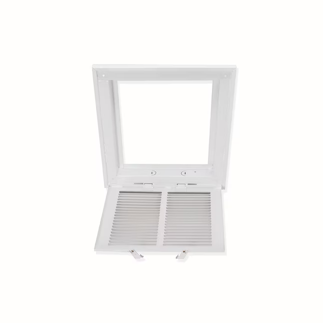 EZ-FLO 10-in x 10-in Steel White Sidewall/Ceiling Return Air Filter Grille