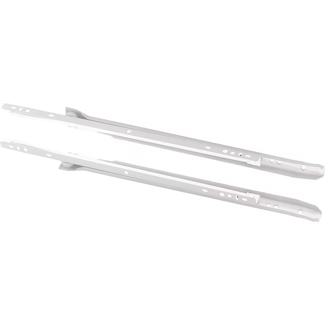 RELIABILT 24-in 3/4 Extension Self-closing Bottom Mount European 50-lb Load Capacity White Drawer Slide 1-Pair (2-Pieces)