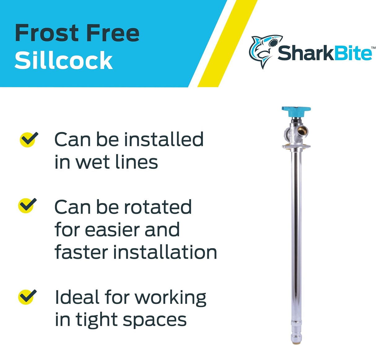 SharkBite SB Sillcock 1/2-in x 3/4-in MHT x 15-in Frost Free
