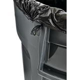 Rubbermaid Commercial Products BRUTE 32-Gallonen grauer Kunststoff-Mülleimer mit Deckel