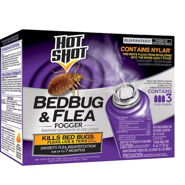 Hot Shot Nebulizador asesino de insectos para chinches y pulgas de 2 oz (paquete de 3)