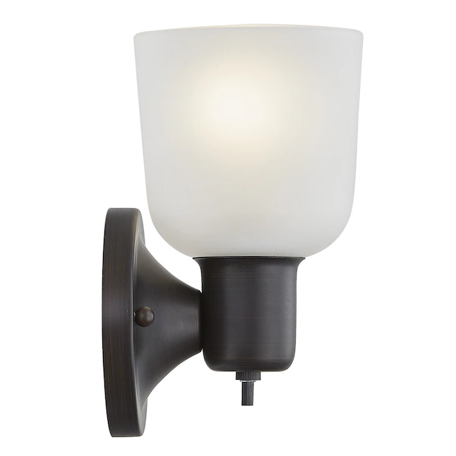 Project Source - Aplique de pared de bronce aceitado con 1 luz y 4,52 pulgadas de ancho
