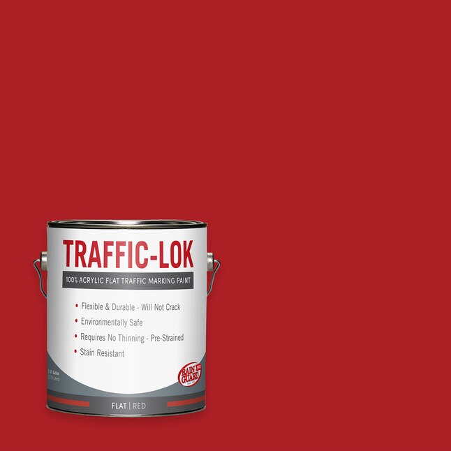 Pintura acrílica para rayas RainguardPro Traffic-Lok roja/plana