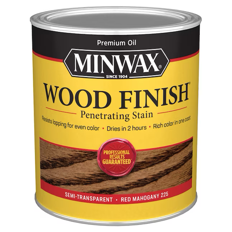 Tinte interior semitransparente de caoba roja a base de aceite con acabado de madera Minwax (1 cuarto de galón)