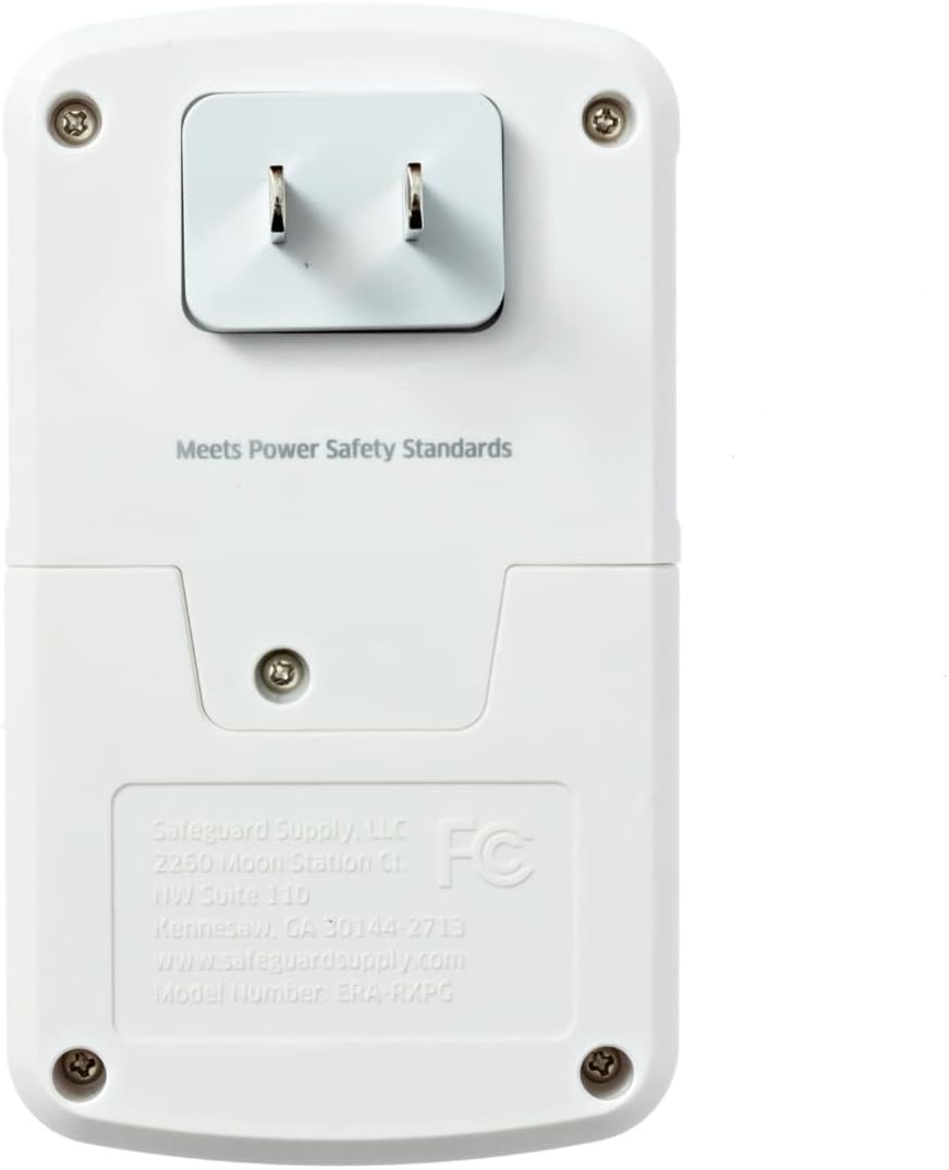 SafeGuard Plug In Doorbell Wireless Kit with Plug In Chimes, 95dB Flashing Light Door Bell