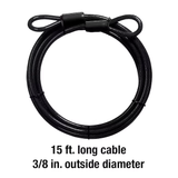 Cable con extremo en bucle Master Lock (15 pies), 180 pulgadas