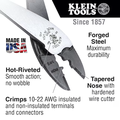 Klein Tools Crimping and Cutting Tool for Connectors