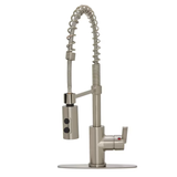 Project Source Flynt Stainless Steel Single Handle Pull-down Kitchen Faucet with Sprayer (Deck Plate)