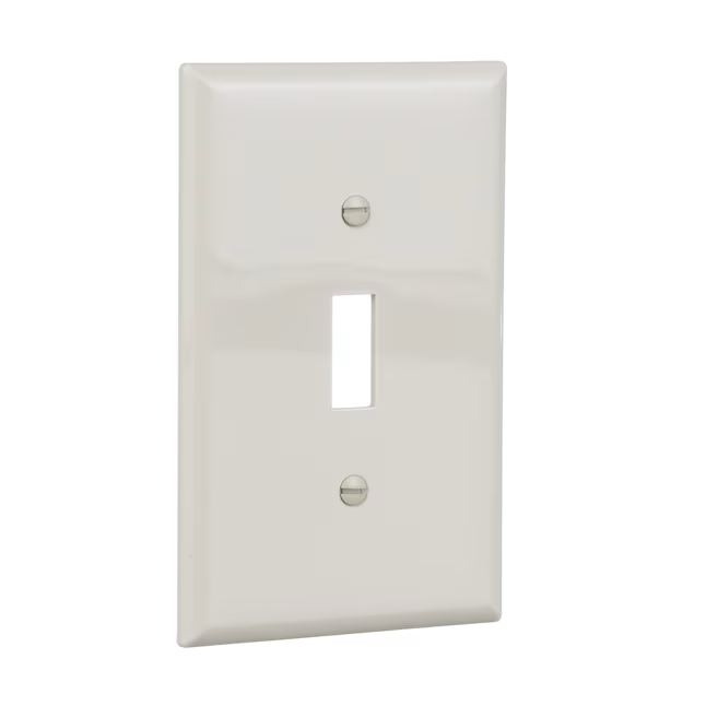 Eaton 1-Gang Midsize Light Almond Polycarbonate Indoor Toggle Wall Plate (10-Pack)