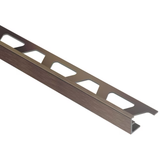 Schluter Systems Schiene 0.375-in W x 98.5-in L Brushed Antique Bronze Anodized Aluminum L-angle Tile Edge Trim