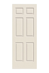 ReliaBilt Colonist 28-in x 80-in 6-panel Hollow Core Primed Molded Composite Slab Door Without Bore