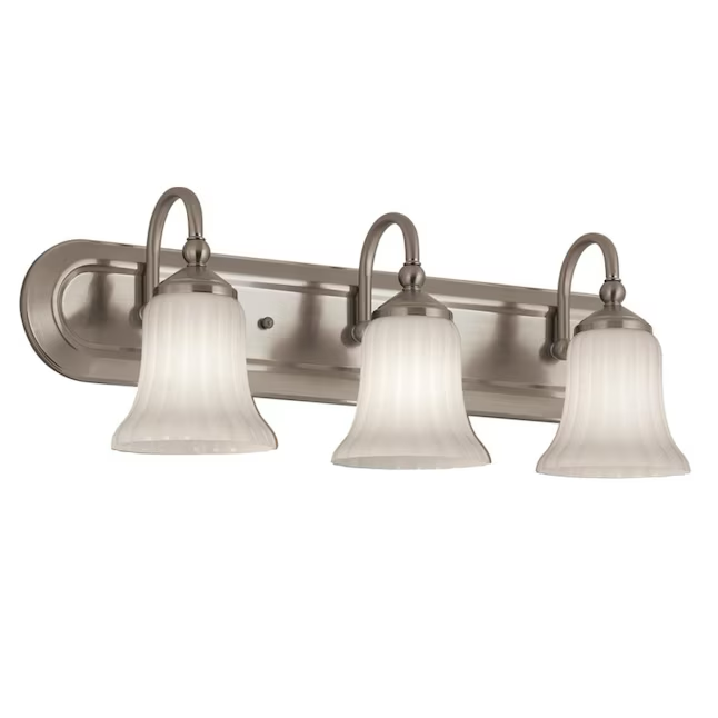 Project Source Shaker Park 24.02-in 3-Light Brushed Nickel Traditional Vanity Light Bar