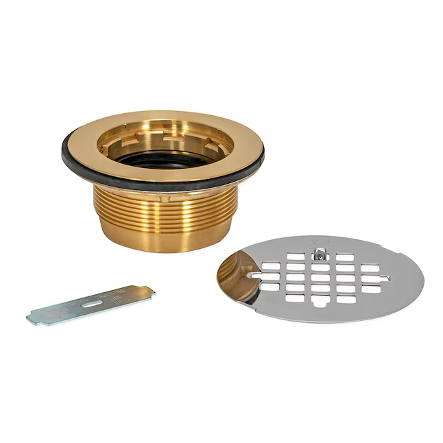 EZ-FLO 2-in Brass and Stainless Steel Round Circle Stainless Steel Shower Drain