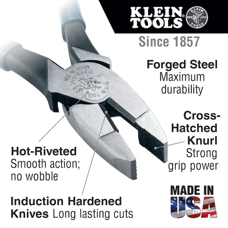 Klein Tools Pliers Tool Kit 9-in Electrical Lineman Pliers with Wire Cutter