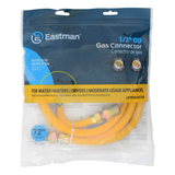 Eastman Conector de gas de acero inoxidable con entrada Mip de 72 pulgadas y 1/2 pulgadas x salida Mip de 3/4 pulgadas