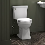 KOHLER Elliston White Elongated Chair Height 2-piece WaterSense Soft Close Toilet 12-in Rough-In 1.28-GPF