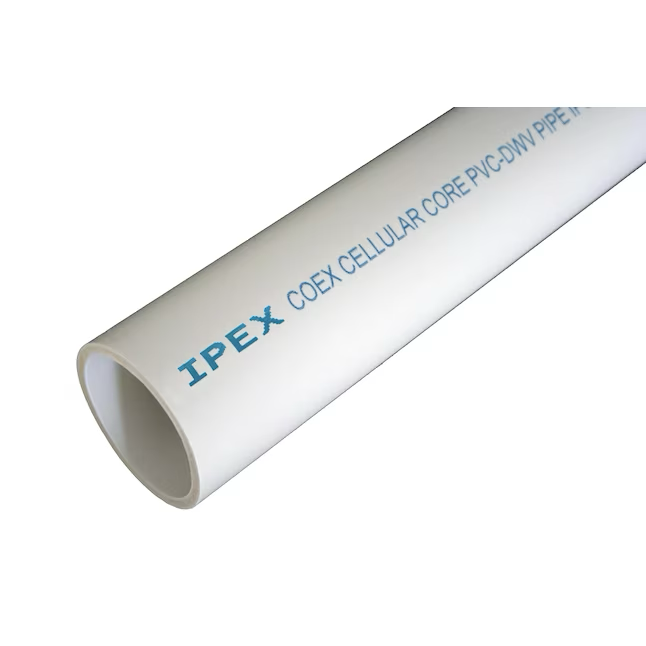 IPEX 4-in x 20-ft PVC DWV Foam Core Pipe