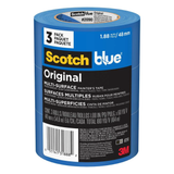3M Scotch Painters Masking Tape, 2 inch x 60 yards, 3 inch Core, Blue, (3-Pack)