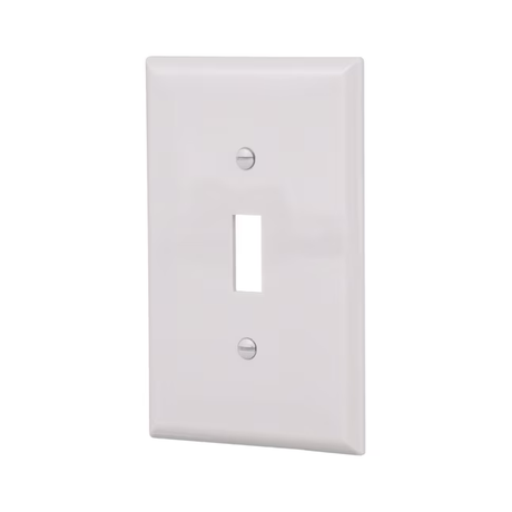 Eaton 1-Gang Midsize White Polycarbonate Indoor Toggle Wall Plate (10-Pack)