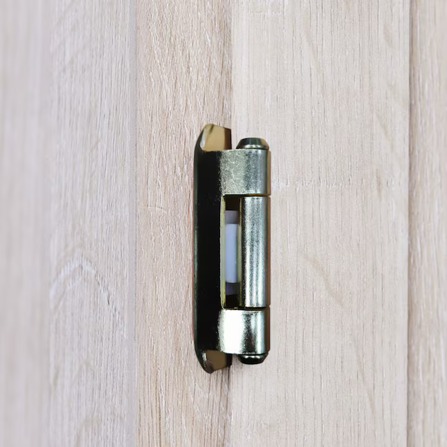 RELIABILT 200-Degree 1/2-in Overlay 1/2-in Inset Semi-wrap Surface Self-closing Satin Brass Cabinet Hinge, 1 Pair (2-Pieces)