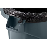 Rubbermaid Commercial Products BRUTE - Bote de basura con ruedas de plástico gris para exteriores, 44 galones
