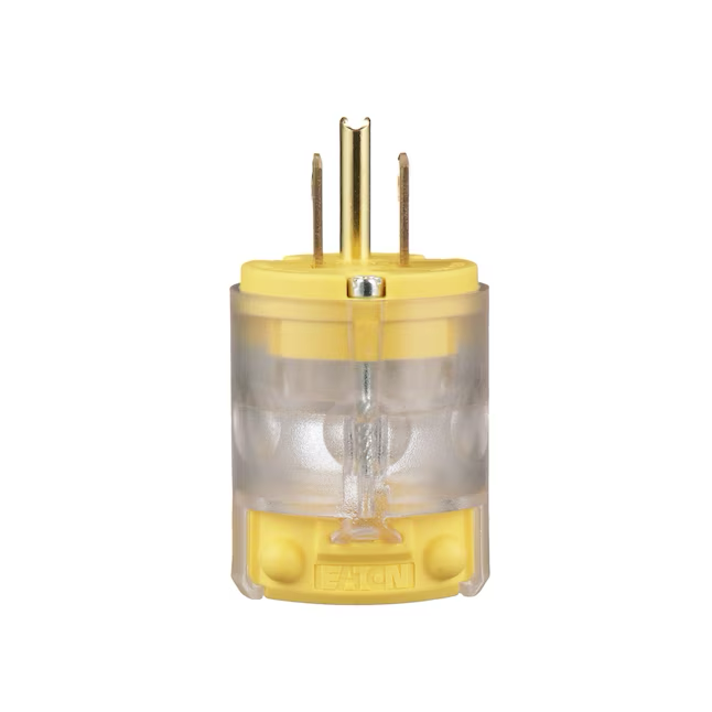 Eaton Enchufe recto de uso general, 15 amperios, 125 voltios, NEMA 5-15, 3 cables, amarillo