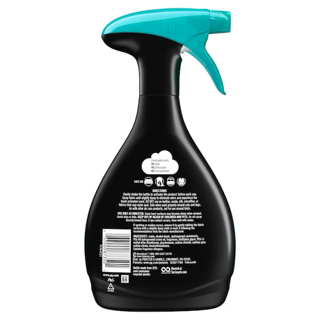 Febreze Unstopables Touch Spray y eliminador de olores Desodorante de tela fresca de 27 onzas líquidas