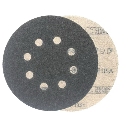 CRAFTSMAN 5 en 8H H/L Cer Disc 80 Grit 10pk 10 piezas de papel de lija de disco de alúmina cerámica de grano 80