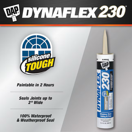 DAP Dynaflex 230 Masilla de látex para pintar color almendra de 10.1 oz