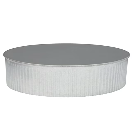 IMPERIAL 8-in dia Galvanized Steel Crimped Small End Round End Cap