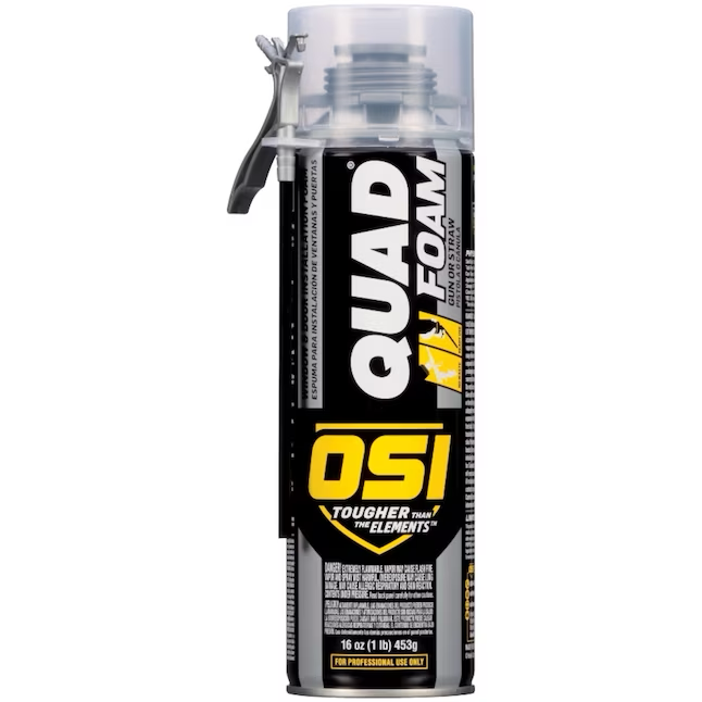 OSI Quad 16 oz Straw Indoor/Outdoor Spray Foam Insulation