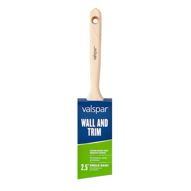 Valspar 2-1/2-in Reusable Natural Bristle Angle Paint Brush (General Purpose Brush)