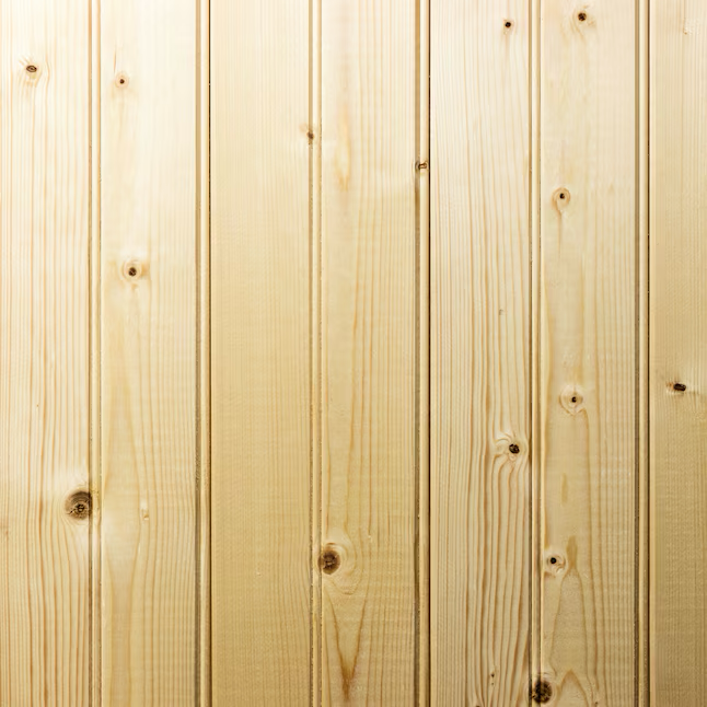 RELIABILT 5.375-in x 12-ft Unfinished Pine Tongue and Groove Wall Plank (1-Pack, Covers 5.166-sq ft)