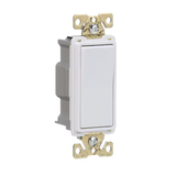 Eaton 20-Amp Single-Pole Rocker Light Switch, White