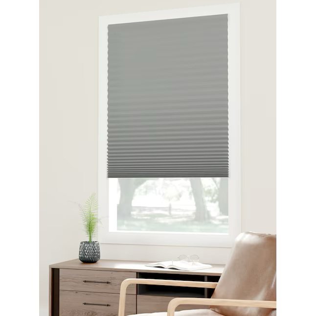 Project Source 72-in x 36-in Gray Blackout Cordless Temporary Shade