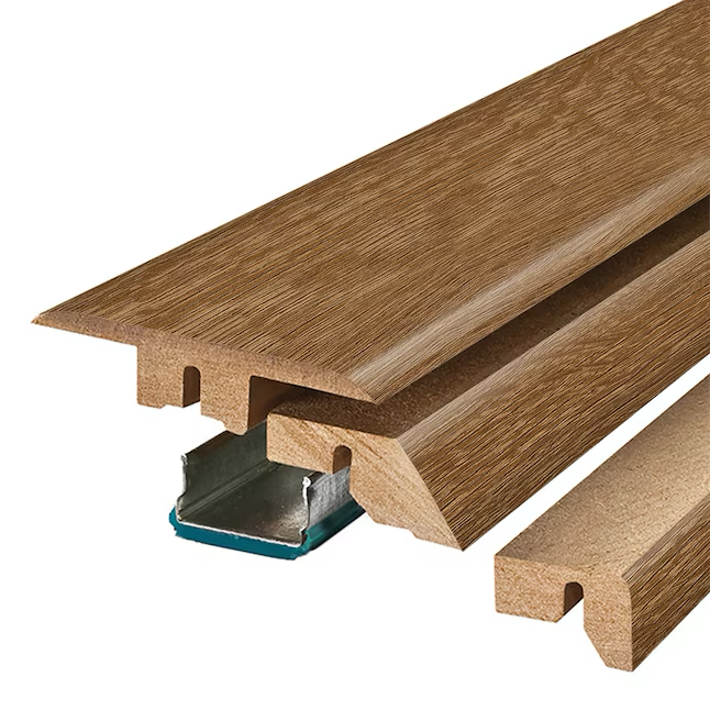 Project Source Pecan 0.75-in T x 2.37-in W x 78.7-in L Laminate Wood Multi-purpose Floor Moulding