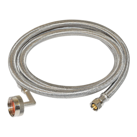 Eastman 3/8 in.Comp. X 3/4 in. FHT x 10 ft. Braided Stainless Steel Dishwasher Connector