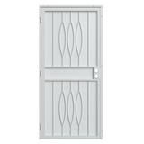 RELIABILT Luna 36-in x 81-in White Steel Surface Mount Security Door with White Screen