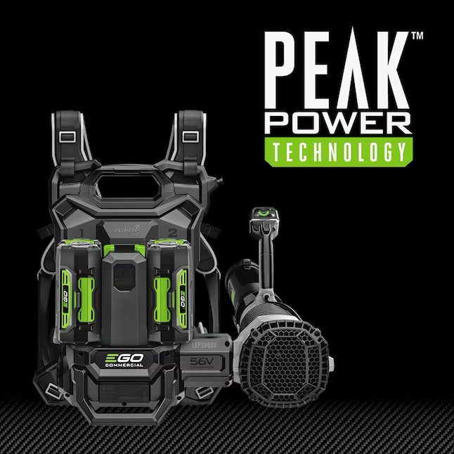EGO POWER+ Soplador de hojas de mochila comercial de 56 voltios, 800 CFM, 190 MPH, 6 Ah (batería y cargador incluidos)