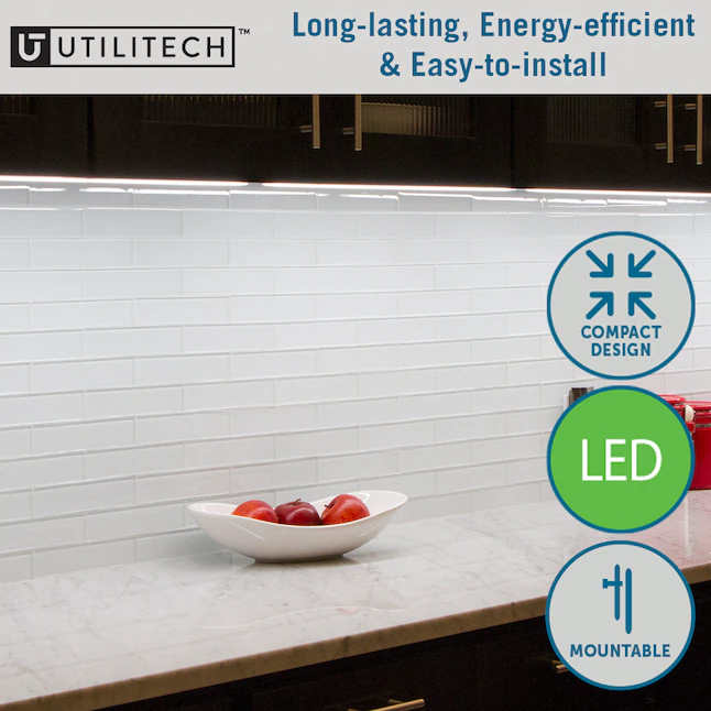 Utilitech 12-in Hardwired LED Under Cabinet Light Bar Light