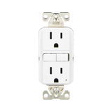 Eaton 15-Amp 125-volt Tamper Resistant Weather Resistant GFCI Residential Decorator Outlet, White