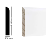 RELIABILT 5/16-in x 2-1/4-in x 8-ft Modern Primed Pine 3406 Baseboard Moulding