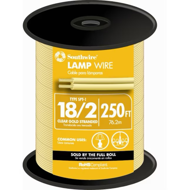 Southwire 250-ft 18/2 Clear Stranded Lamp Cord