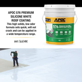 APOC 576 Revestimiento de techo reflectante de silicona blanca de 4,75 galones