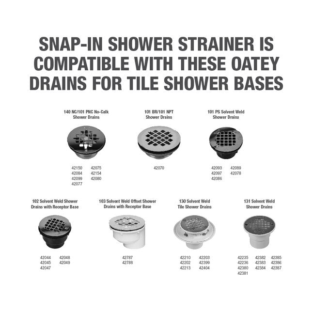 Oatey 4-1/4-in Snap-Tite Round Rubbed Bronze Strainer