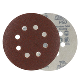 Papel de lija de disco de grano 60 de óxido de aluminio Gator de 50 piezas