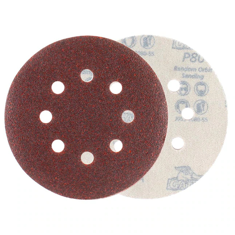 Papel de lija de disco de grano 80 de óxido de aluminio Gator de 15 piezas