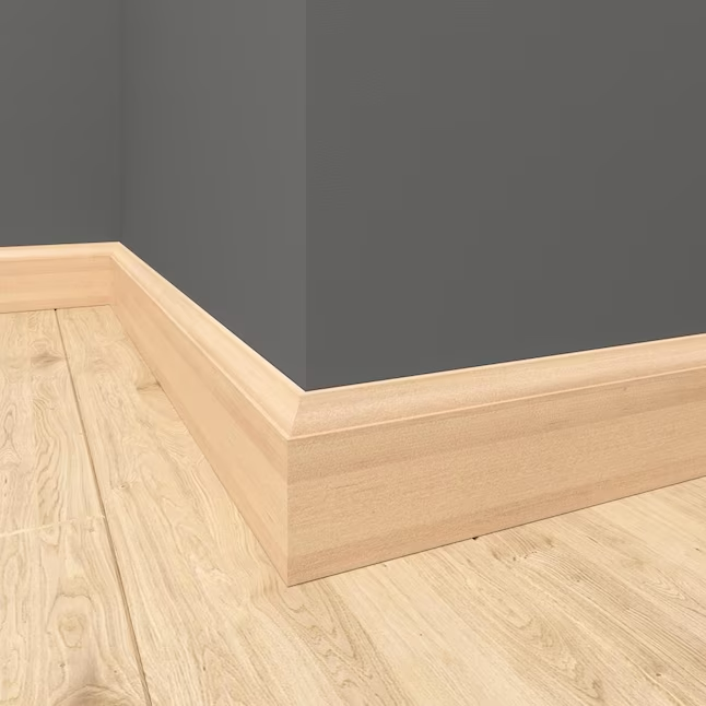 RELIABILT 9/16-in x 3-1/4-in x 8-ft Colonial Unfinished Pine 623 Baseboard Moulding