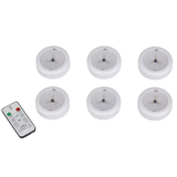 Ecolight 6-Pack 3-in Battery Puck Light Dimmable with Remote